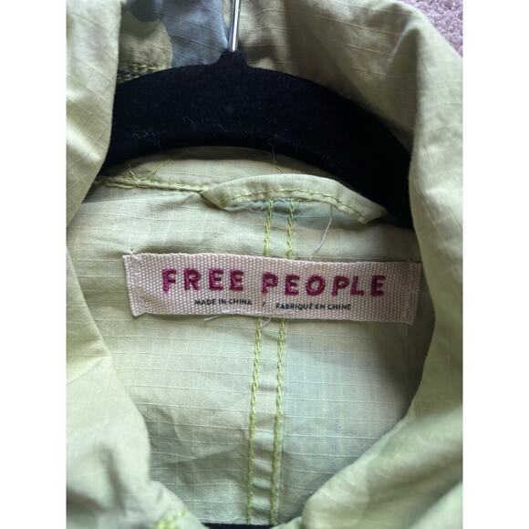 Free People Womens Field Jacket Small Green Camo Utility Lead The Way OVERSIZED - Picture 5 of 6